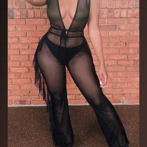 Black swimsuit coverup